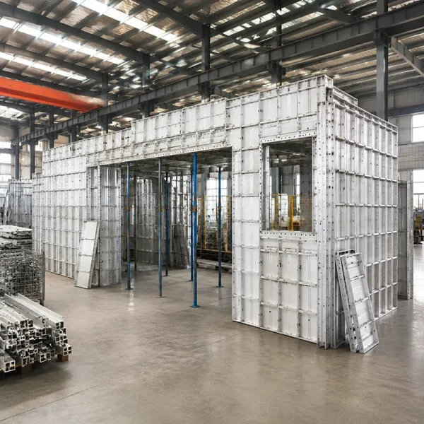 close up to aluminium formwork system