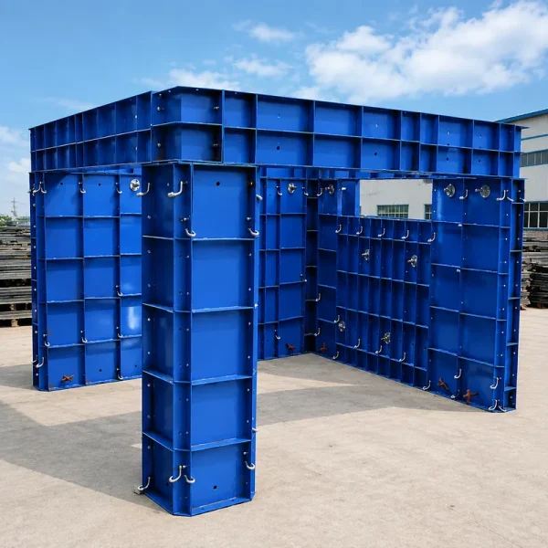 close up to steel formwork systems