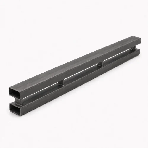 Concrete formwork waler with welded double-tube construction