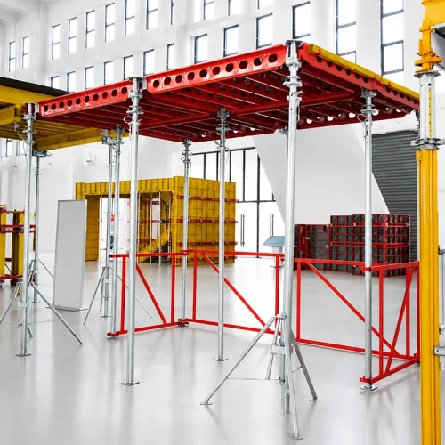 t-form System with panels and props for concrete slab formwork