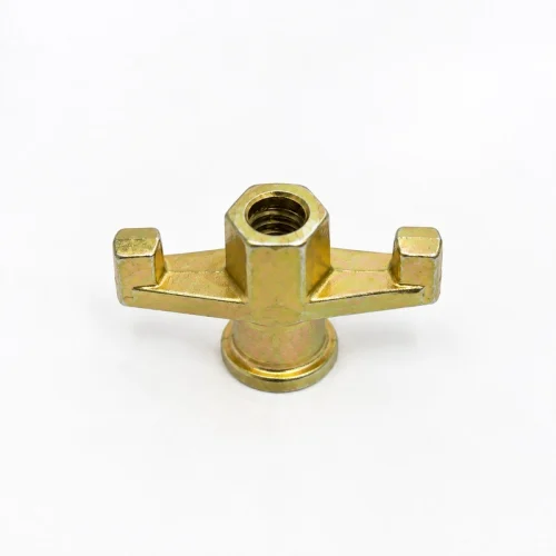 Single tie rod wing nut for concrete formwork accessories